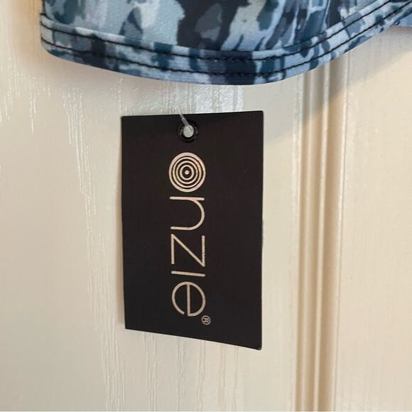 Onzie Bondi Print Bahia Crop Top Blue NEW Medium/Large - Picture 5 of 7